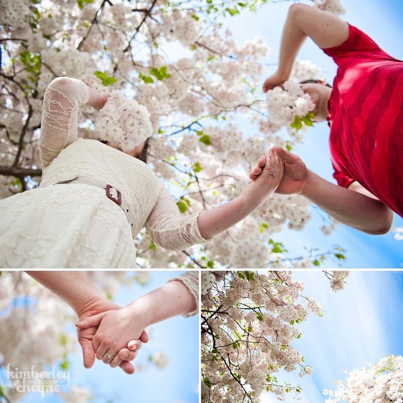 Blossom engagement shoot