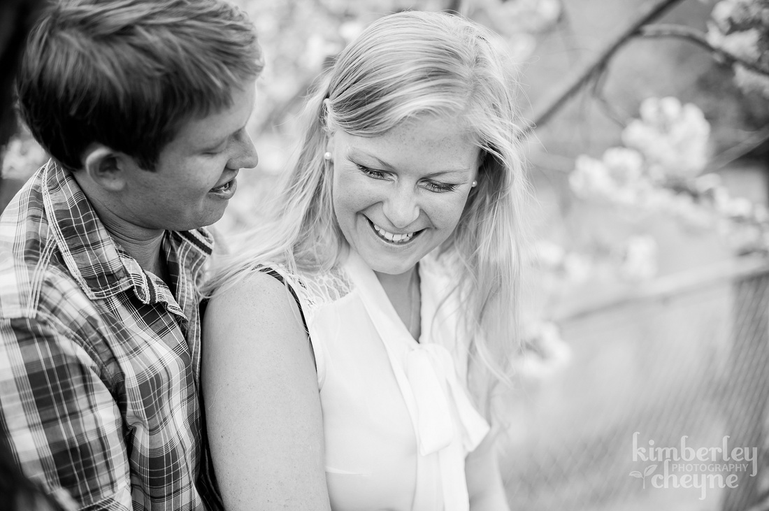 Engagement Photography, Kimberley Cheyne Photography, Dunedin Botanical Gardens, Black and White Portrait