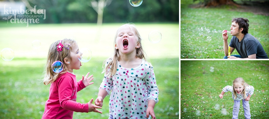 Bubbles in family photographs