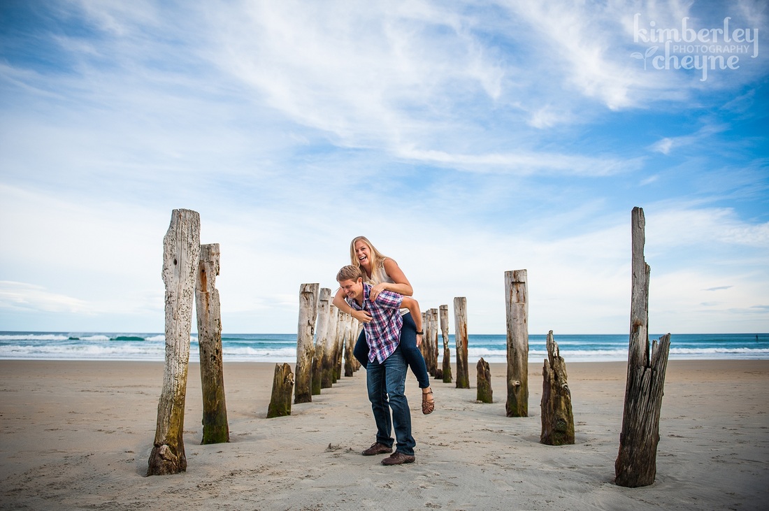 Engagement Photography, St Clair Beach, St Clair Sticks, Relaxed Portrait Photography