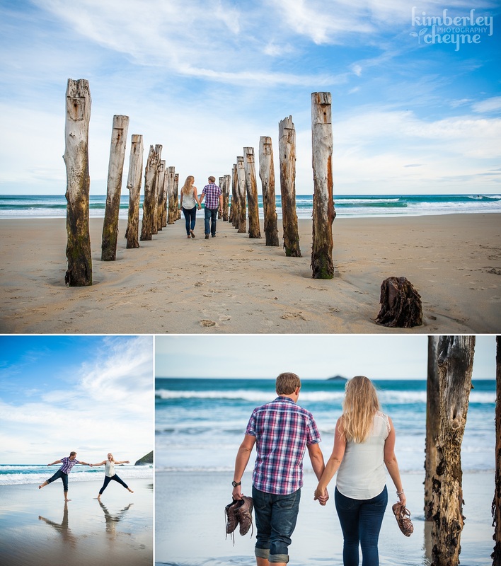 Engagement Photography, St Clair Beach, St Clair Sticks, Relaxed Portrait Photography