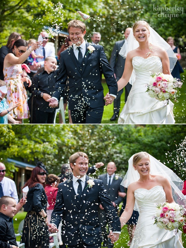Dunedin Wedding, KImberley Cheyne Photography, Grandview Gardens Wedding Ceremony, Bride and Groom, Fun Wedding