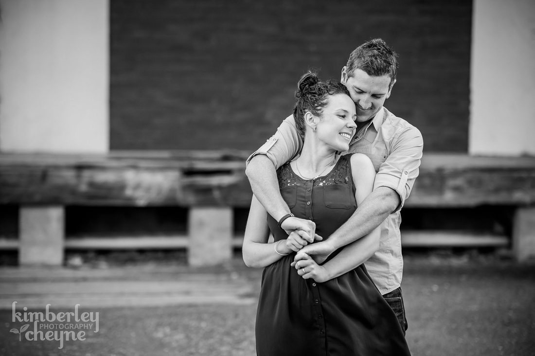 Relaxed Engagement Shoot, Invercargill Engagement, Happy Couple, Black and White Photography, Kimberley Cheyne Photography